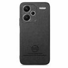 For Redmi Note 13 Pro+ Twill Fabric Leather Skin Back Phone Case(Black) - 2