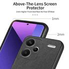 For Redmi Note 13 Pro+ Twill Fabric Leather Skin Back Phone Case(Black) - 3