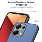 For Redmi Note 13 Pro 4G Twill Fabric Leather Skin Back Phone Case(Blue) - 3