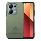 For Redmi Note 13 Pro 4G Twill Fabric Leather Skin Back Phone Case(Green) - 1