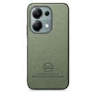 For Redmi Note 13 Pro 4G Twill Fabric Leather Skin Back Phone Case(Green) - 2