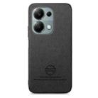 For Redmi Note 13 Pro 4G Twill Fabric Leather Skin Back Phone Case(Black) - 2
