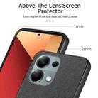 For Redmi Note 13 Pro 4G Twill Fabric Leather Skin Back Phone Case(Black) - 3