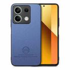For Redmi Note 13 4G Twill Fabric Leather Skin Back Phone Case(Blue) - 1