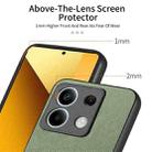 For Redmi Note 13 5G Twill Fabric Leather Skin Back Phone Case(Green) - 3