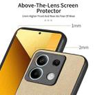 For Redmi Note 13 5G Twill Fabric Leather Skin Back Phone Case(Khaki) - 3