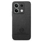 For Redmi Note 13 5G Twill Fabric Leather Skin Back Phone Case(Black) - 2