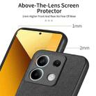 For Redmi Note 13 5G Twill Fabric Leather Skin Back Phone Case(Black) - 3