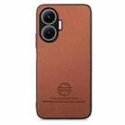 For Redmi Turbo 4 Pro Twill Fabric Leather Skin Back Phone Case(Brown) - 2