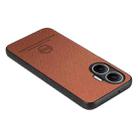 For Redmi Turbo 4 Pro Twill Fabric Leather Skin Back Phone Case(Brown) - 3