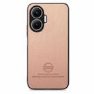 For Redmi Turbo 4 Pro Twill Fabric Leather Skin Back Phone Case(Pink) - 2