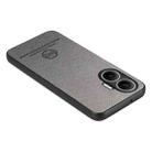 For Redmi Turbo 4 Pro Twill Fabric Leather Skin Back Phone Case(Gray) - 3