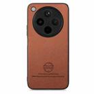 For OPPO Find X8 Pro Twill Fabric Leather Skin Back Phone Case(Brown) - 2