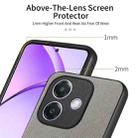 For OPPO A3X 4G Twill Fabric Leather Skin Back Phone Case(Gray) - 3