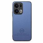 For OPPO Reno13  Global Twill Fabric Leather Skin Back Phone Case(Blue) - 2