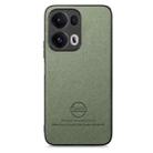 For OPPO Reno13  Global Twill Fabric Leather Skin Back Phone Case(Green) - 2