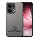 For OPPO Reno13  Global Twill Fabric Leather Skin Back Phone Case(Gray) - 1