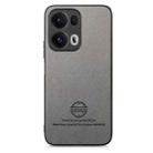 For OPPO Reno13  Global Twill Fabric Leather Skin Back Phone Case(Gray) - 2