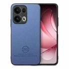 For OPPO Reno13 Pro Global Twill Fabric Leather Skin Back Phone Case(Blue) - 1