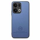 For OPPO Reno13 Pro Global Twill Fabric Leather Skin Back Phone Case(Blue) - 2