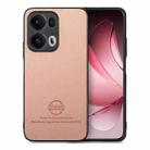 For OPPO Reno13 Pro Global Twill Fabric Leather Skin Back Phone Case(Pink) - 1