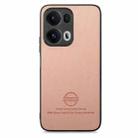 For OPPO Reno13 Pro Global Twill Fabric Leather Skin Back Phone Case(Pink) - 2