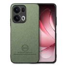 For OPPO Reno13 Pro Global Twill Fabric Leather Skin Back Phone Case(Green) - 1