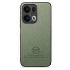 For OPPO Reno13 Pro Global Twill Fabric Leather Skin Back Phone Case(Green) - 2