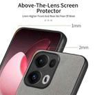 For OPPO Reno13 Pro Global Twill Fabric Leather Skin Back Phone Case(Gray) - 3