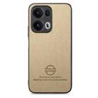 For OPPO Reno13 Pro Global Twill Fabric Leather Skin Back Phone Case(Khaki) - 2