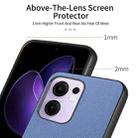For OPPO Reno13 F Twill Fabric Leather Skin Back Phone Case(Blue) - 3