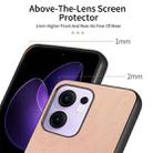 For OPPO Reno13 F Twill Fabric Leather Skin Back Phone Case(Pink) - 3