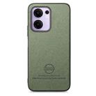 For OPPO Reno13 F Twill Fabric Leather Skin Back Phone Case(Green) - 2