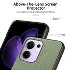 For OPPO Reno13 F Twill Fabric Leather Skin Back Phone Case(Green) - 3
