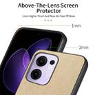For OPPO Reno13 F Twill Fabric Leather Skin Back Phone Case(Khaki) - 3