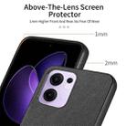 For OPPO Reno13 F Twill Fabric Leather Skin Back Phone Case(Black) - 3