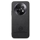 For Realme 13 4G Twill Fabric Leather Skin Back Phone Case(Black) - 2