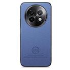 For Realme 13 Pro 5G Twill Fabric Leather Skin Back Phone Case(Blue) - 2