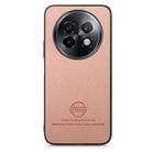For Realme 13 Pro 5G Twill Fabric Leather Skin Back Phone Case(Pink) - 2