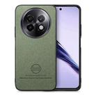 For Realme 13 Pro 5G Twill Fabric Leather Skin Back Phone Case(Green) - 1