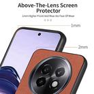 For Realme 13 5G Twill Fabric Leather Skin Back Phone Case(Brown) - 3