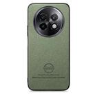 For Realme 13 5G Twill Fabric Leather Skin Back Phone Case(Green) - 2