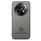 For Realme 13 5G Twill Fabric Leather Skin Back Phone Case(Gray) - 2