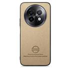 For Realme 13 5G Twill Fabric Leather Skin Back Phone Case(Khaki) - 2