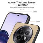 For Realme 13 5G Twill Fabric Leather Skin Back Phone Case(Khaki) - 3