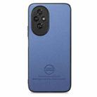 For Honor 200 Twill Fabric Leather Skin Back Phone Case(Blue) - 2