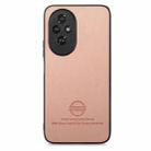 For Honor 200 Twill Fabric Leather Skin Back Phone Case(Pink) - 2
