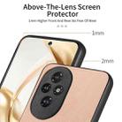 For Honor 200 Twill Fabric Leather Skin Back Phone Case(Pink) - 3