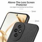 For Honor 200 Twill Fabric Leather Skin Back Phone Case(Black) - 3