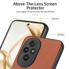 For Honor 200 Pro Twill Fabric Leather Skin Back Phone Case(Brown) - 3